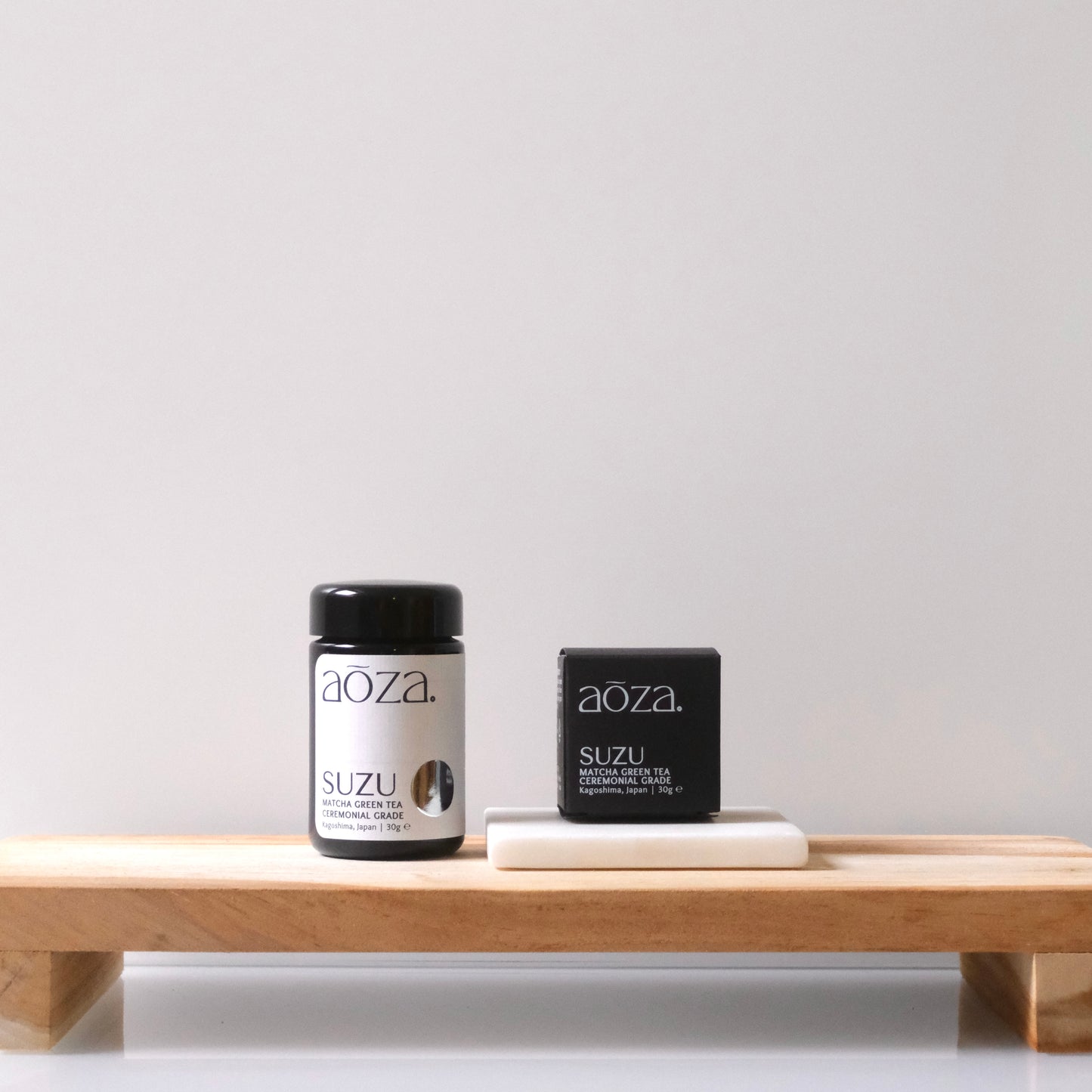 SUZU Matcha Bundle – 60g (Glass Jar + Refill Pouch)
