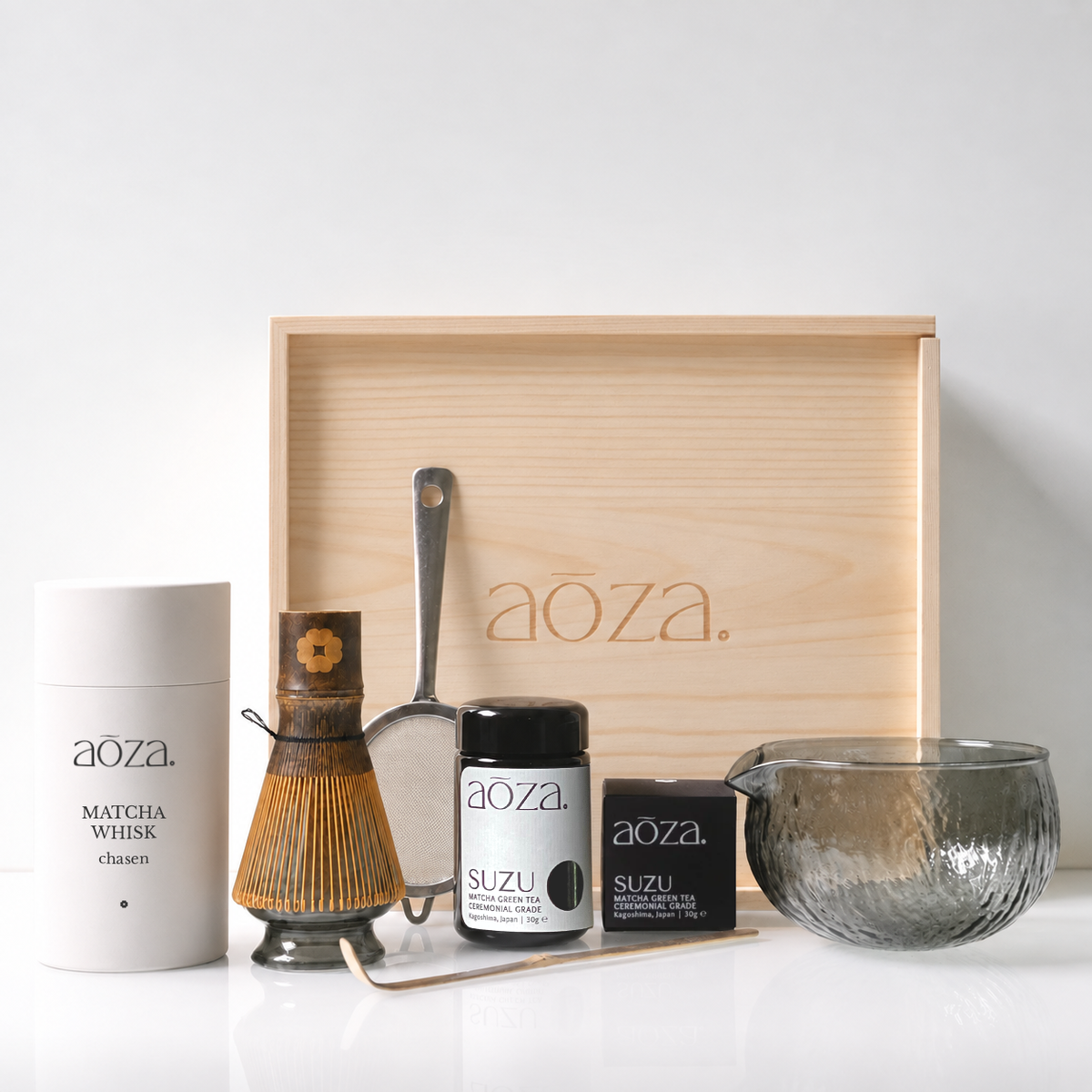 Luxury Matcha Gift Box – Complete Set (Jar + Refill + Tools)