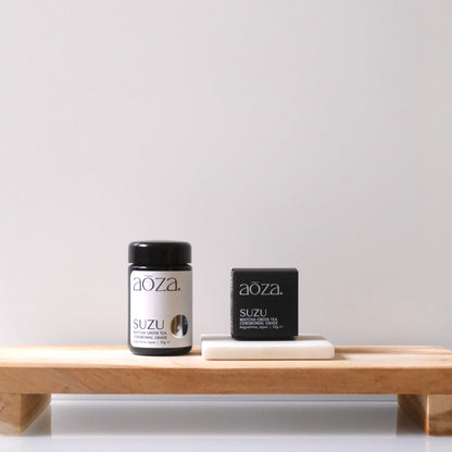 SUZU Matcha Bundle – 60g (Glass Jar + Refill Pouch)