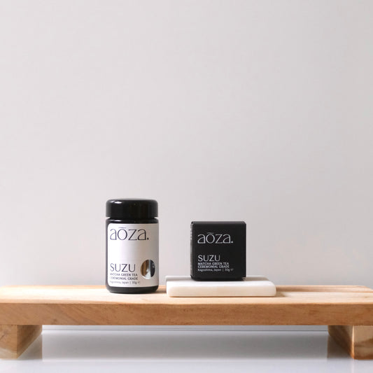 SUZU Matcha Bundle – 60g (Glass Jar + Refill Pouch)